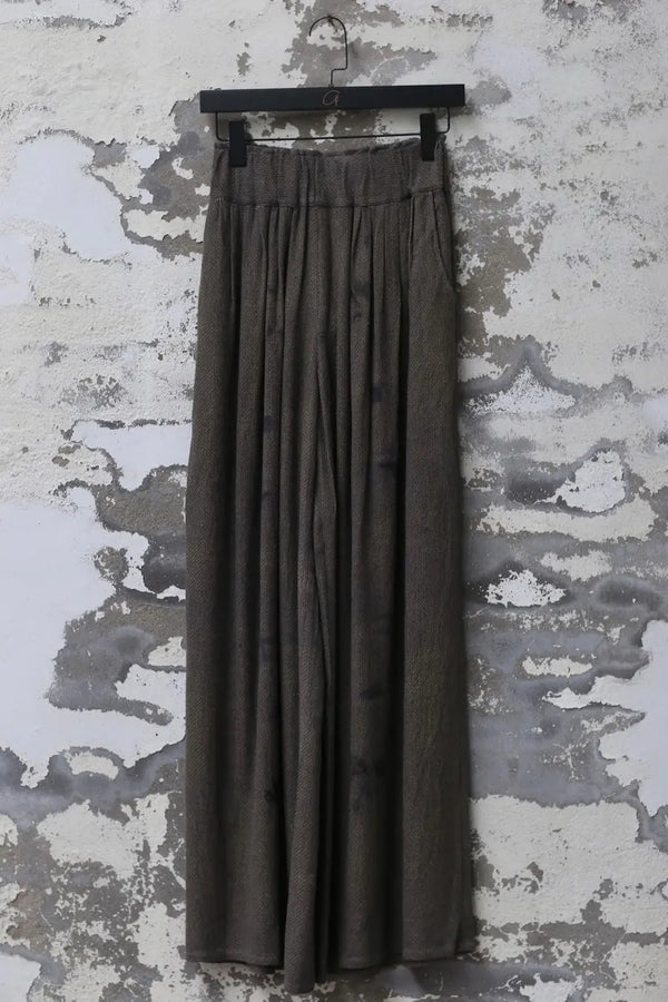 Mutedance 24 Spring/Summer Silk Elastic Waist Loose Pants MD-MD24SS12-HUI Gray PM114